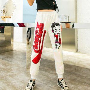 Cartoon Betty leisure pants women letter